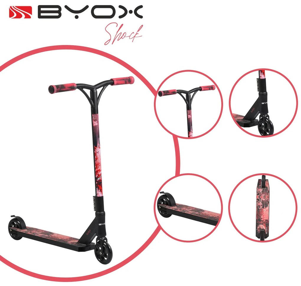 Byox  -  Тротинетка Shock червен