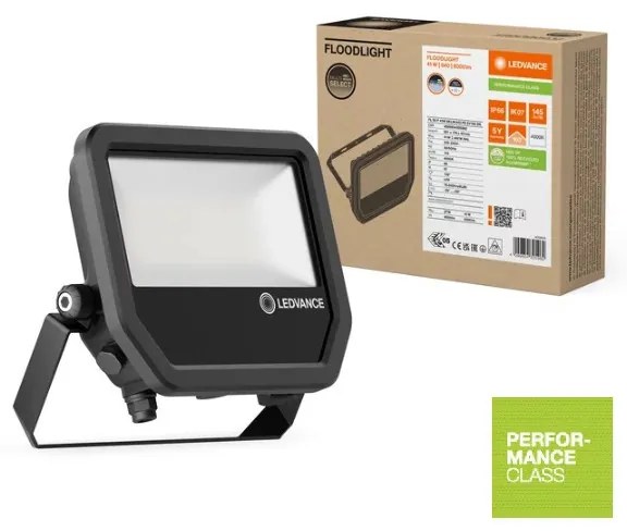 LEDVANCE LED ПРОЖЕКТОР FLOODLIGHT 50 41W 6KLM 840 PS SY100 BK  - 4099854305962