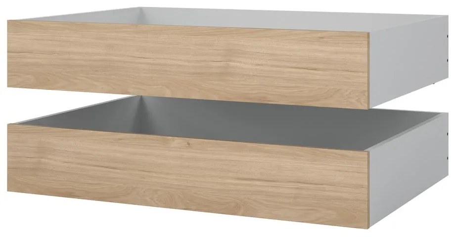 Чекмеджета за под леглото в комплект от 2 бр. в естествен цвят 90x190/140x190 cm Naia – Tvilum