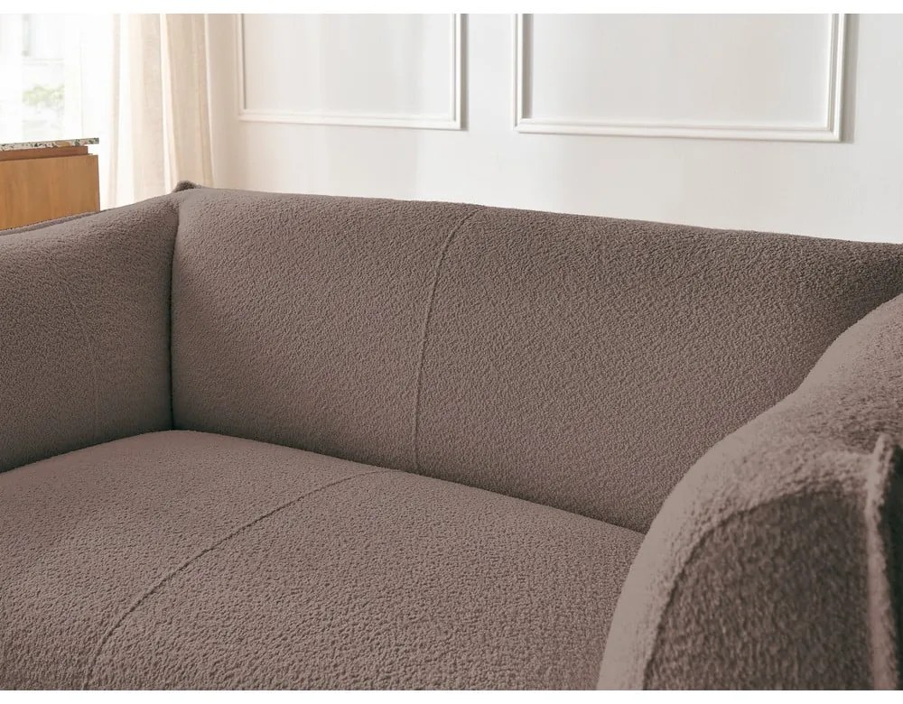 Кафяв диван от прежда с примки от букле 170 cm Giorgia – Bobochic Paris