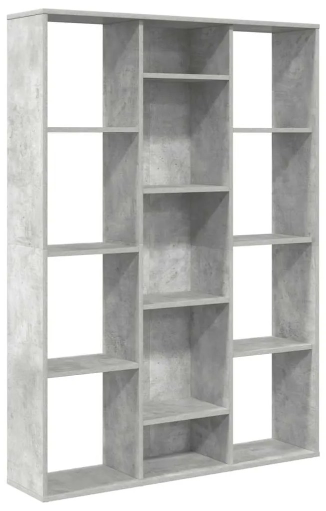 800445 vidaXL Разделител за стая, бетонно сив, 100x24x140 см, инженерно дърво