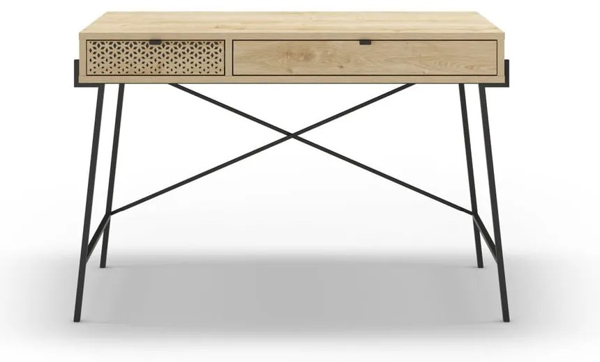 Работна маса от дъб 60x110 cm Ecrin - Marckeric