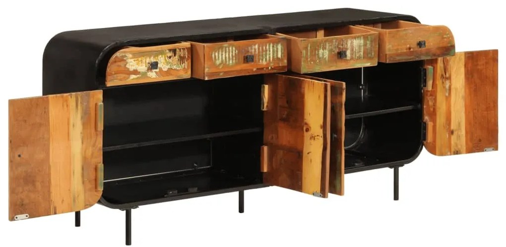 355845 vidaXL Бюфет 140x35x70 см регенерирано дърво масив и масив