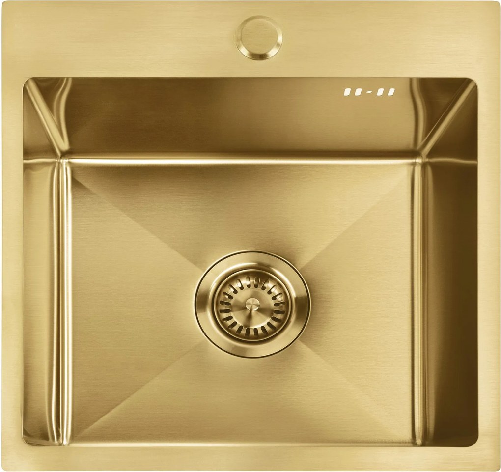 Стоманена мивка Leo 40 BRUSH GOLD