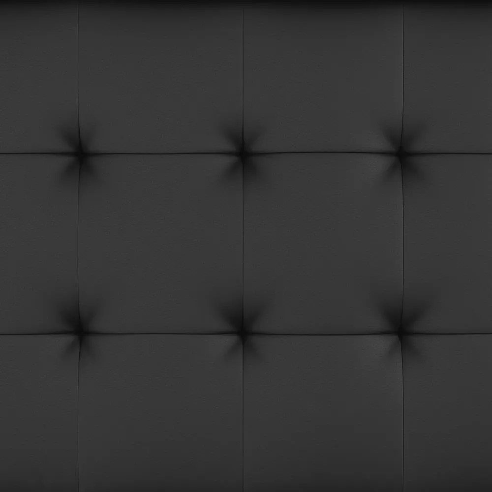 Черен разтегателен диван от изкуствена кожа 191 cm Maine – Støraa