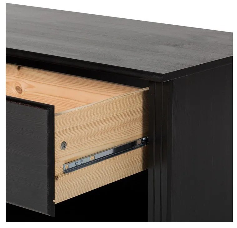 Тъмнокафява маса за телевизор от масивен бор 137x47 cm Anita – Støraa