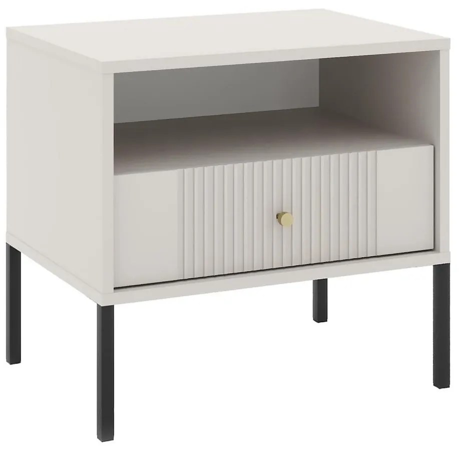 Нощно шкафче LUE бежово/черно