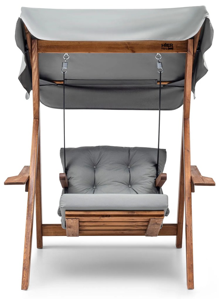 Градински единичен люлеещ се стол Galata Swing S1, цвят Сив