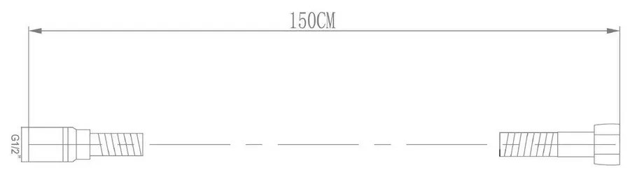 Душ маркуч от неръждаема стомана в лъскаво сребристо Lux – Sapho