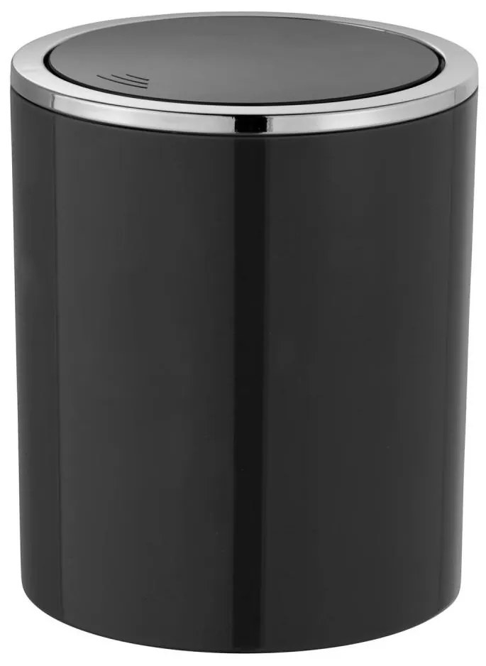 WENKO 23934100 - Кош INCA 14x16,8 см, черен/лъскав хром