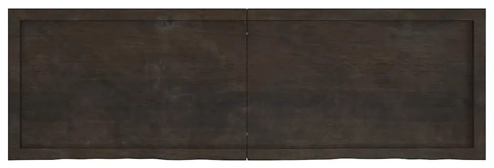 3156448 vidaXL Плот за маса тъмнокафяв 160x50x(2-4) см обработен масивен дъб