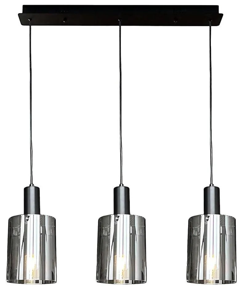 Пендел ARCADIA 3xE27/60W/230V черен/опушен