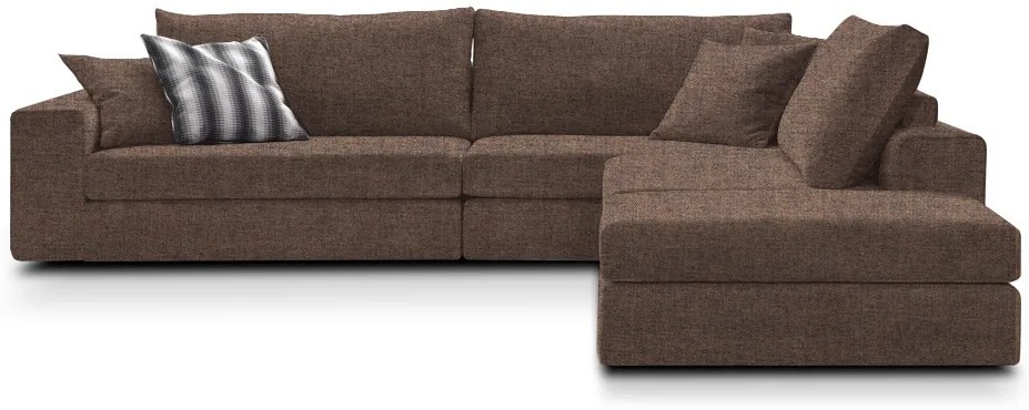 Ъгъл диван Mission Plus-Customizable-285φ 230β cm.-Chocolate