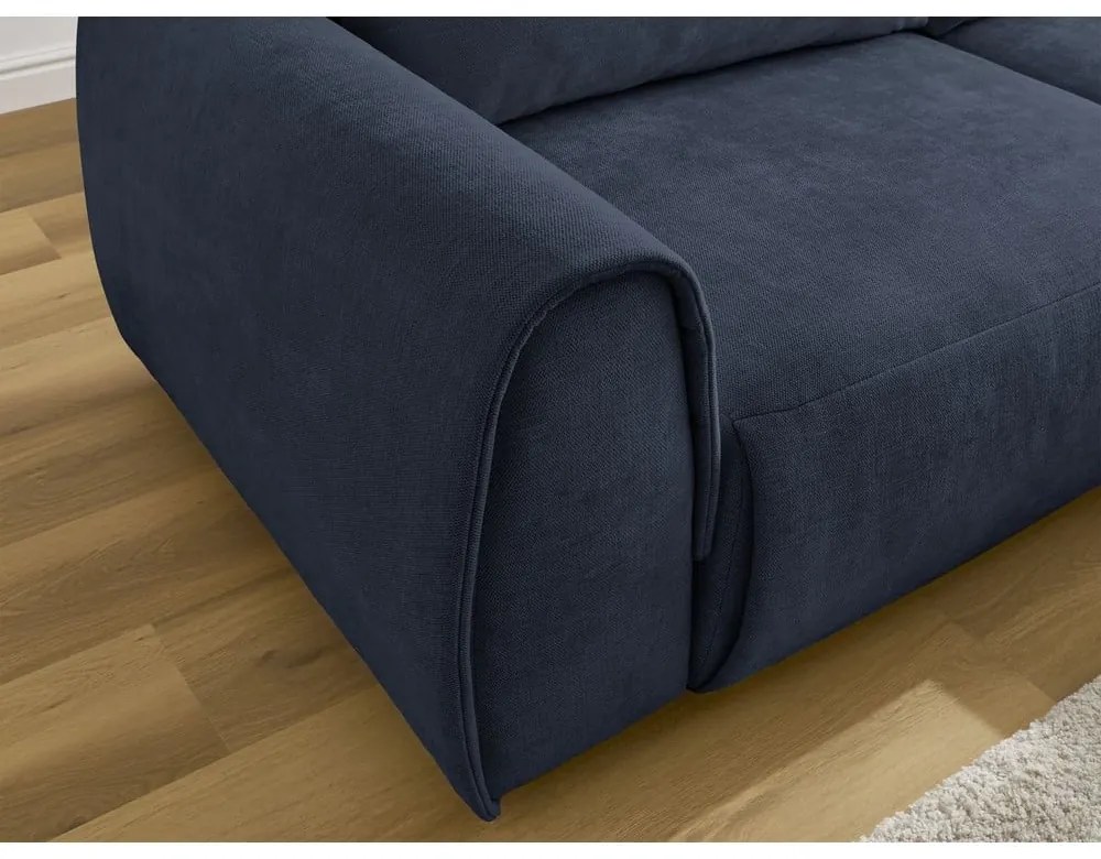 Тъмносин ъглов диван Aden – Bobochic Paris