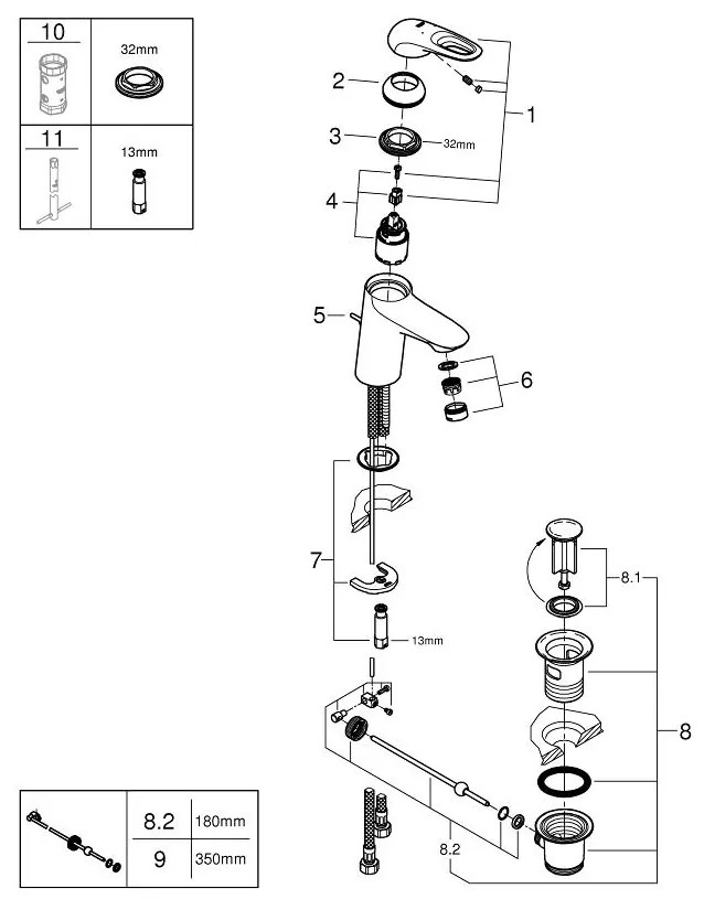 Смесител за кран Grohe Eurostyle New LS3 S-size