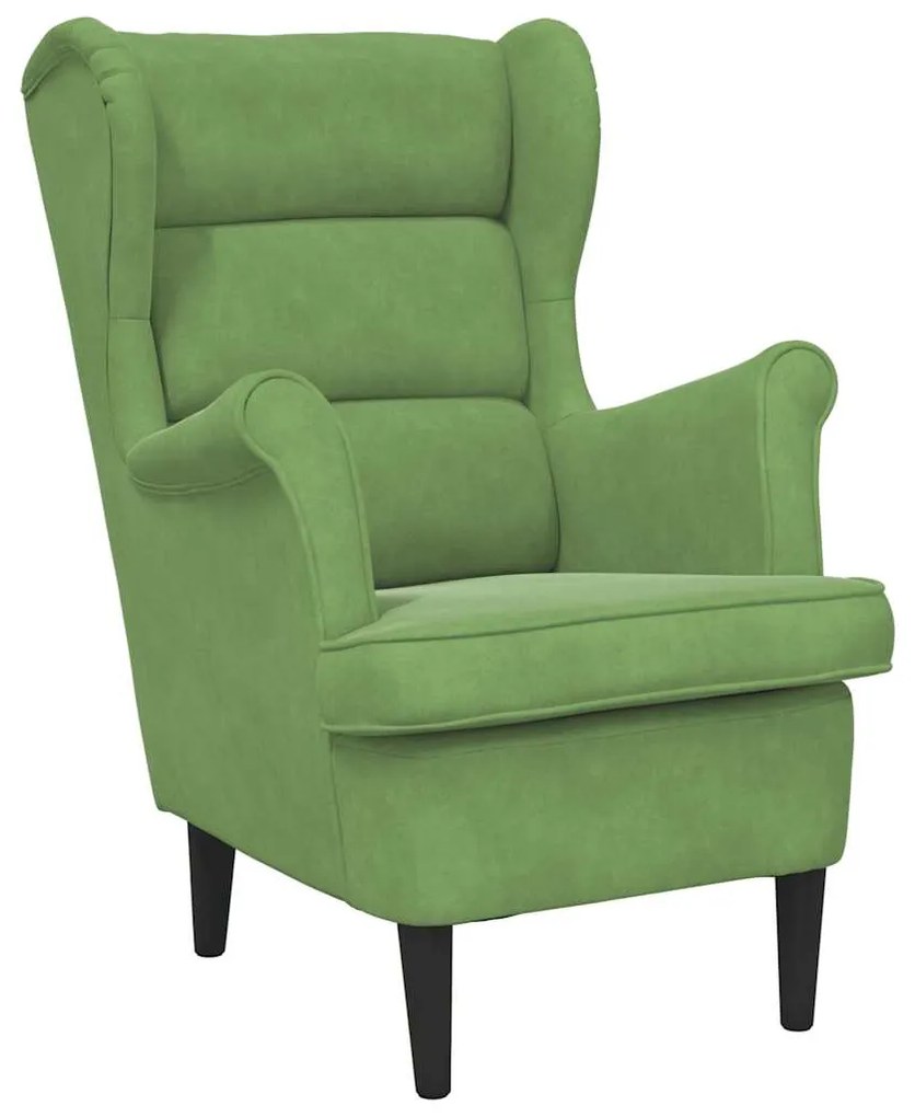 324062 vidaXL Фотьойл, светлозелен, кадифе