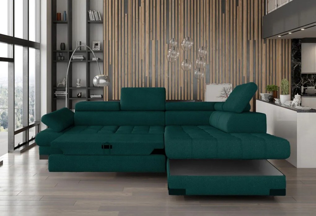 Ъглов диван Sapphire-Prasino-Right