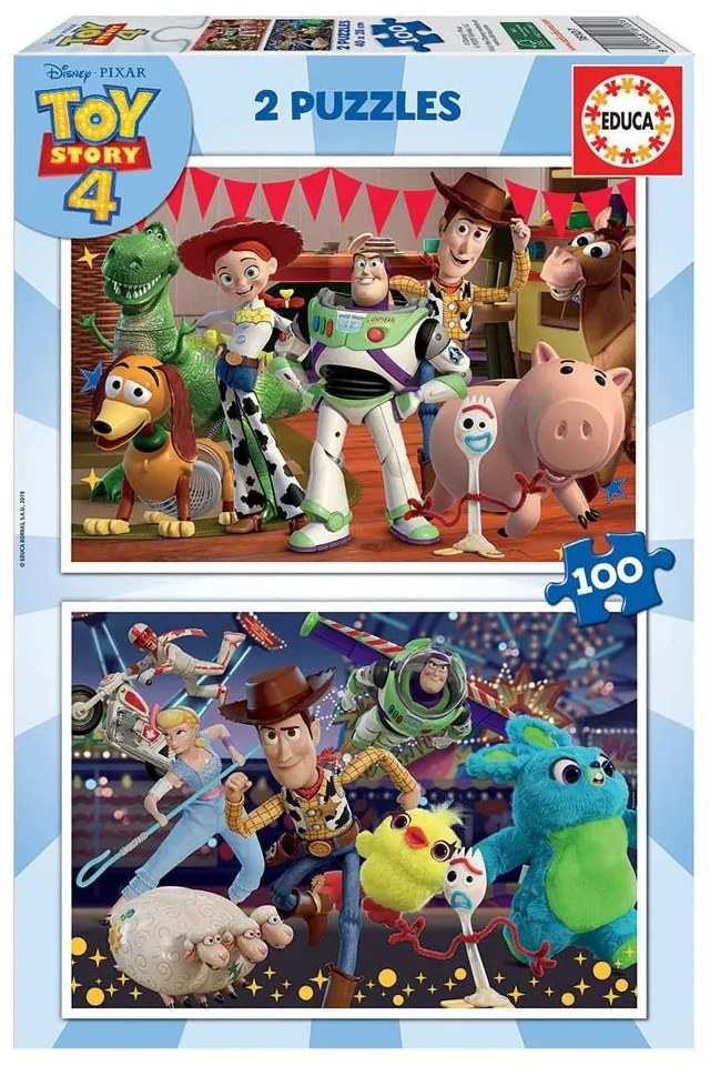 Educa - Детски пъзел Toy Story 4 2х100ч 18107