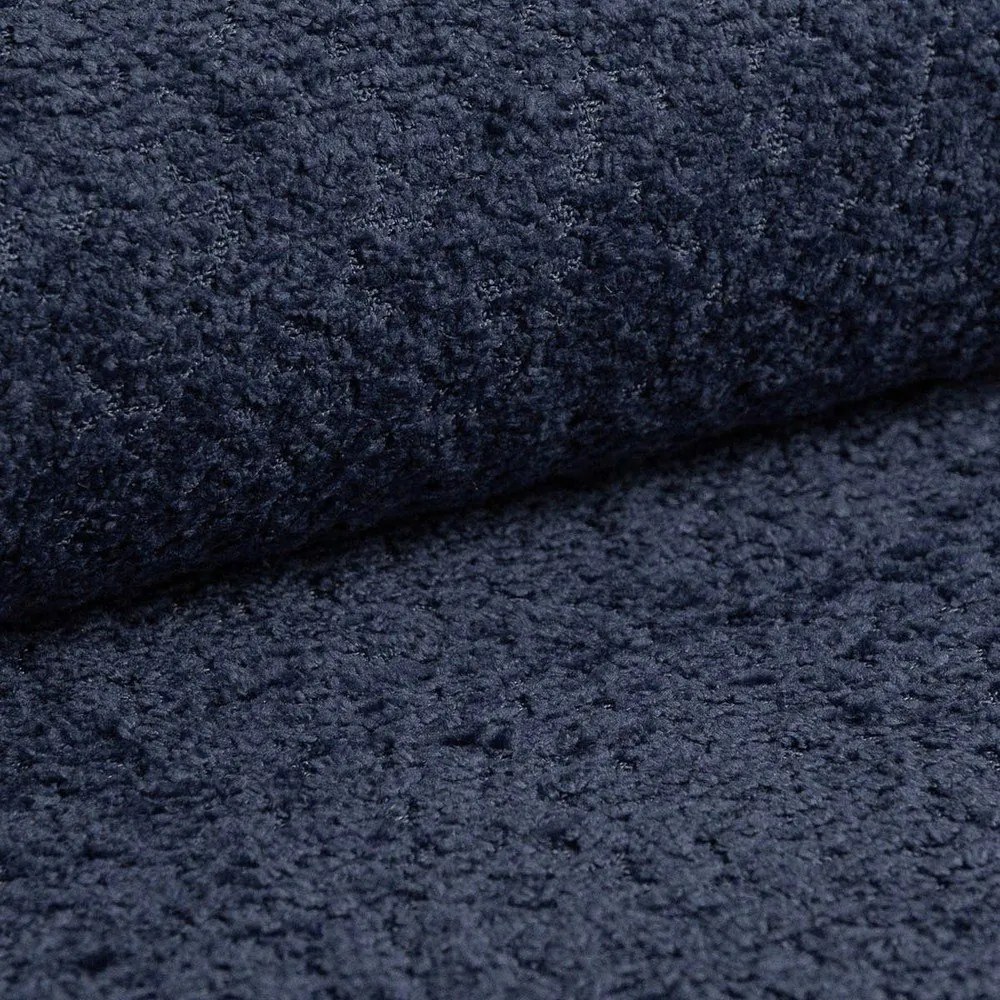 Синьо двойно легло 160x200 cm тапицирано с място за съхранение с включена подматрачна рамка Mount – Micadoni