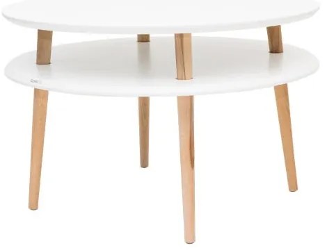 Бяла маса за кафе с естествени крака UFO, Ø 70 cm Ufo - Ragaba