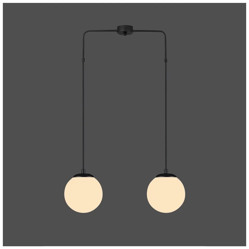 Черно висящо осветително тяло, височина 100 cm Efe - Squid Lighting