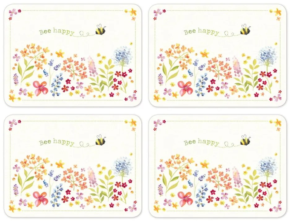 Коркова подложка 4 бр. 29x21 cm Bee Happy - Cooksmart ®