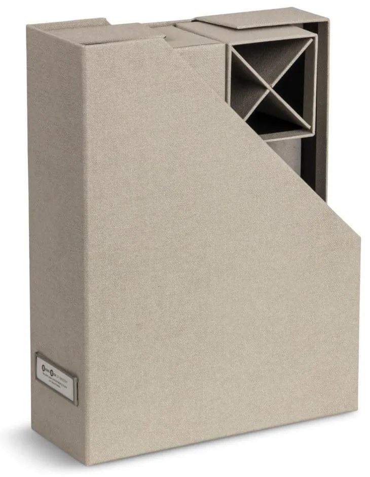 Картонени органайзери в комплект от 4 бр. Hugo Canvas Paper Laminate – Bigso