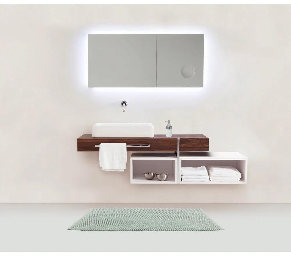Светлозелена постелка за баня Mona, 80 x 50 cm - Wenko
