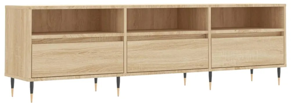 831263 vidaXL ТВ шкаф, сонома дъб, 150x30x44,5 см, инженерно дърво