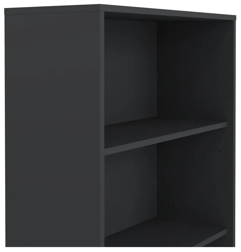 Антрацитна етажерка за книги 80x124 cm Sign - Tvilum