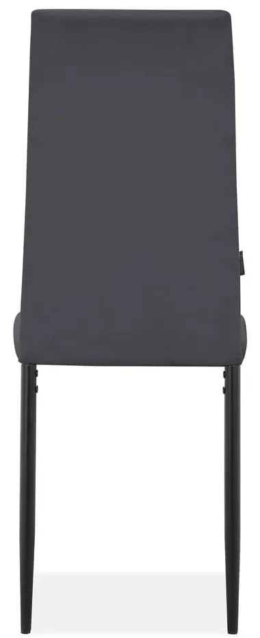Антрацит кадифени трапезни столове в комплект от 2 бр. Becca – Støraa