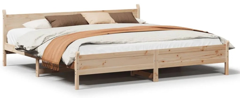 855582 vidaXL Рамка за легло без матрак, 180x200 см, масивна чамова дървесина