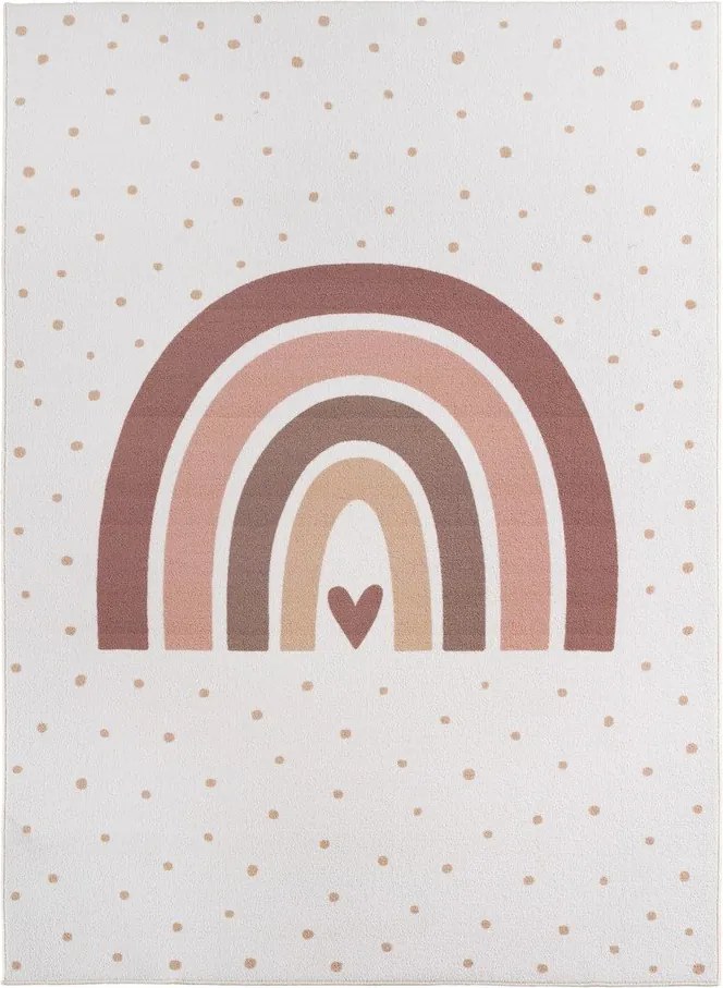 Кремав детски килим подходящ за пране 140x200 cm Coco 1132 – Ayyildiz Carpets