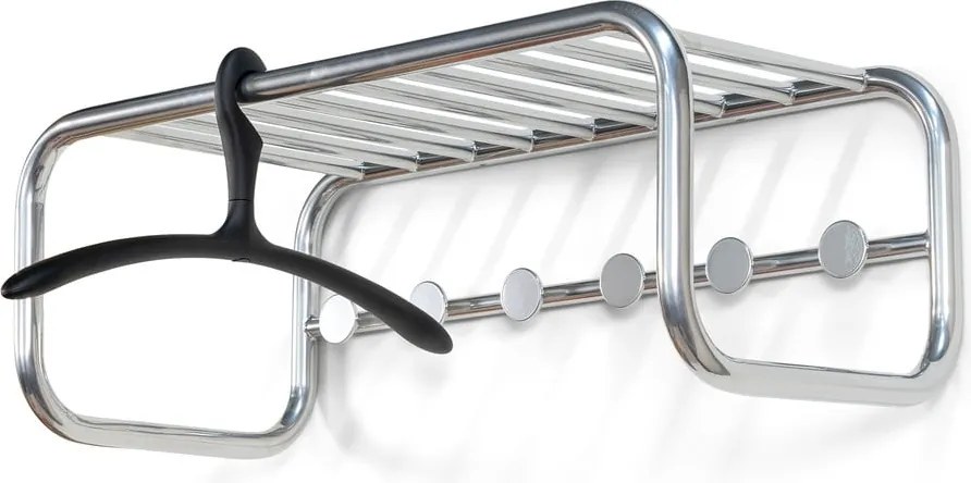 Метална стенна закачалка в сребрист цвят с рафт 72 cm Retro – Spinder Design