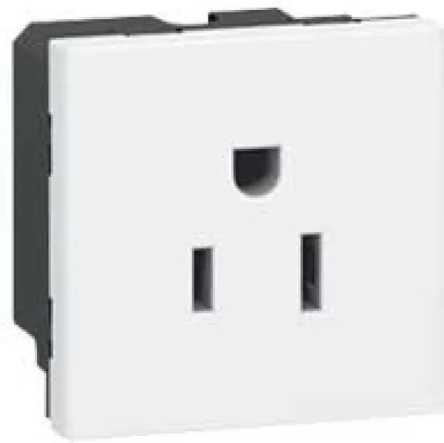 Legrand Контакт US стандарт 2P+E 15 A, 2 мод. цвят бял Mosaic  - 077504