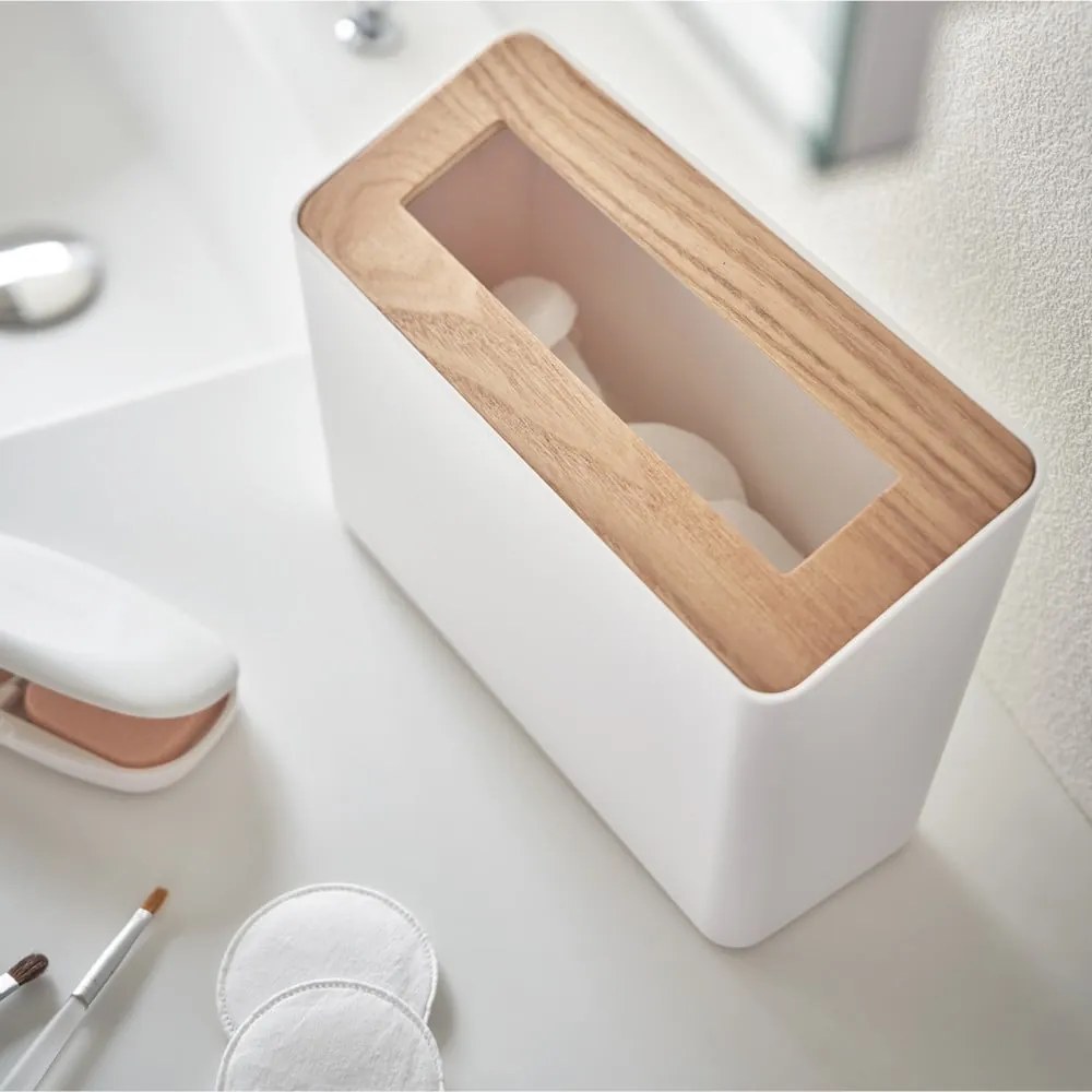 Бяло офис пластмасово кошче за боклук 2,3 l Rin – YAMAZAKI