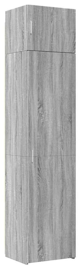 3281306 vidaXL Тесен шкаф, сив сонома, 50x42,5x225 см, инженерно дърво