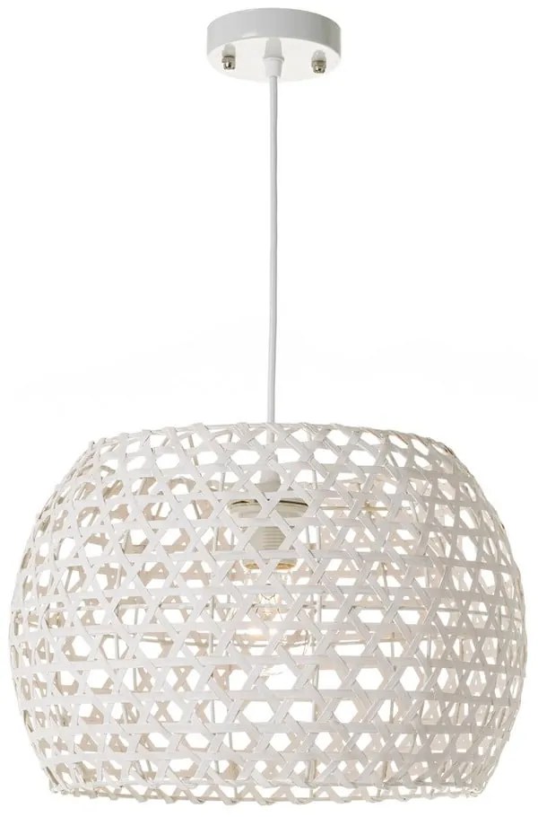 Кремаво висящо осветително тяло с бамбуков абажур ø 35 cm – Casa Selección