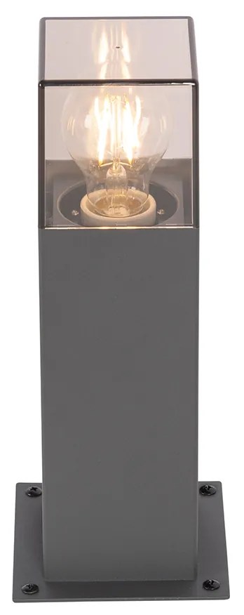 Модерна външна подова лампа 30 см тъмно сива IP44 - Denmark