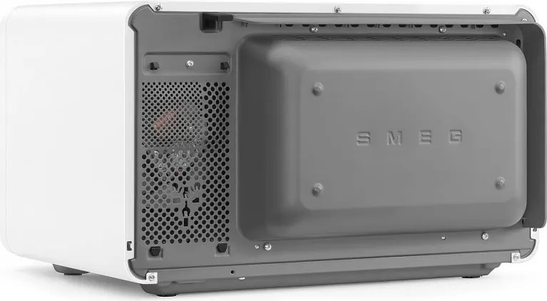 Комбинирана микровълнова фурна с горещ въздух SMEG Collezione MOC02WHMEU, 900W, 27 л, 25 програми, Плавно затваряне, Индивидуални настройки, Бял мат