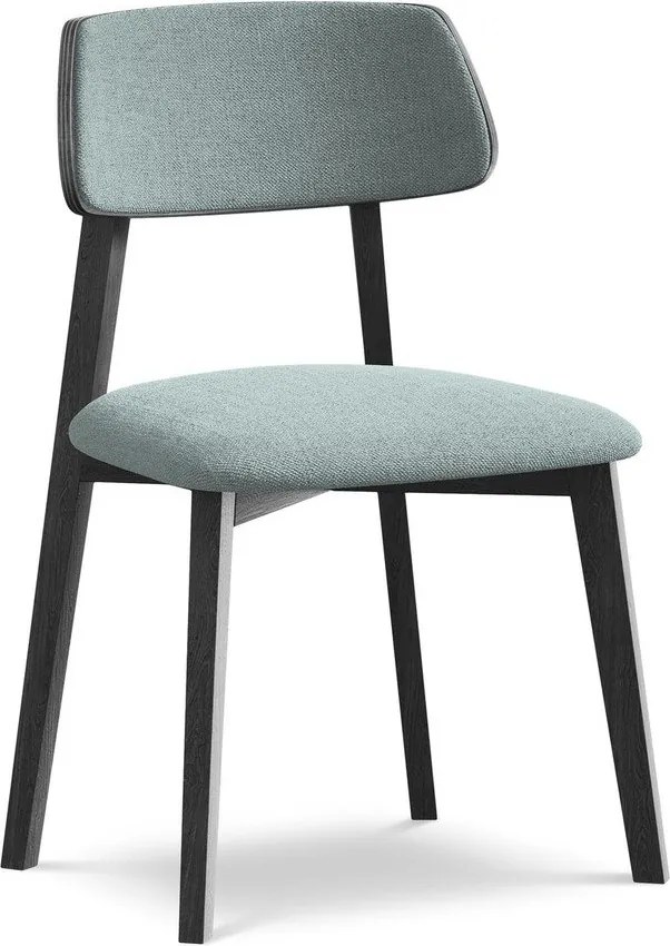 Син трапезен стол от масивна дървесина Niu – Makamii