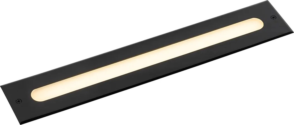 Комплект от 2 модерни наземни прожектора черни 50 см вкл. LED IP65 - Eline