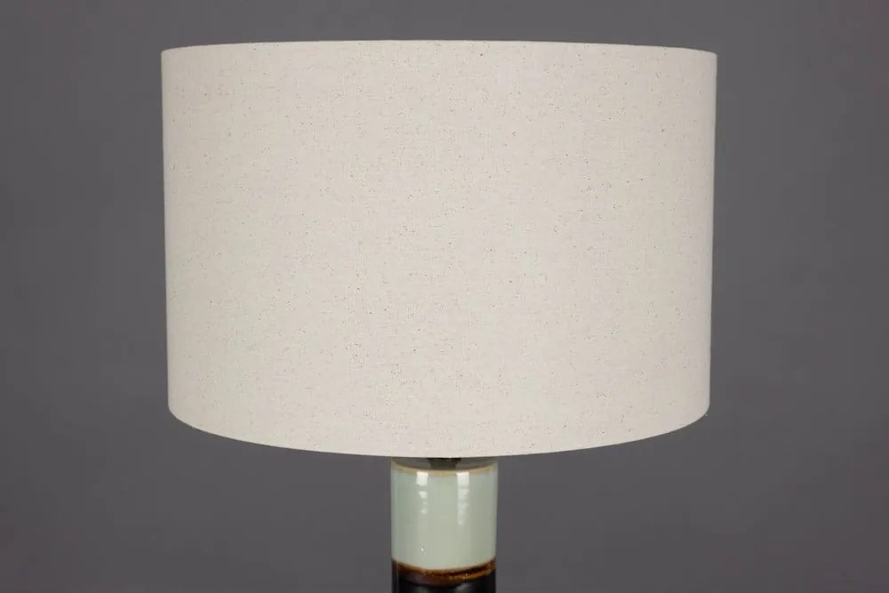 Подова лампа с текстилен абажур в тъмнокафяв и светлозелен цвят (височина 143 cm) Vertigo – Dutchbone