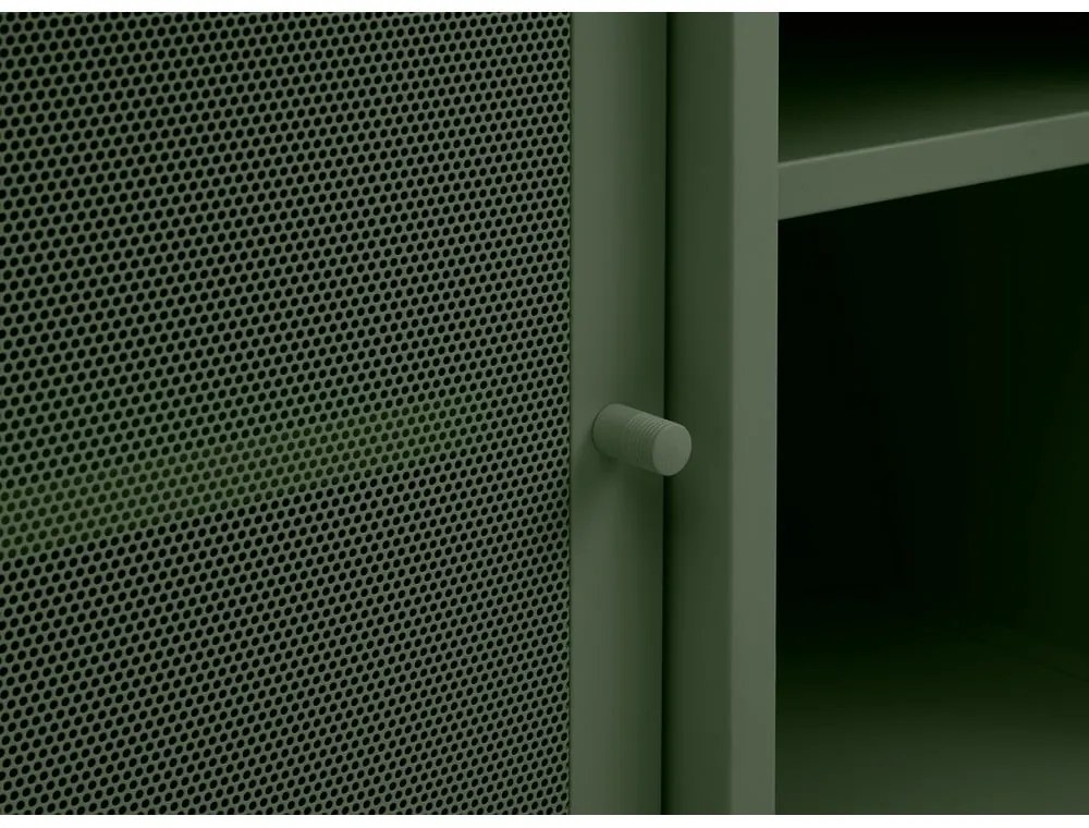 Тъмнозелена метална маса за телевизор 160x55 cm Veep – Unique Furniture