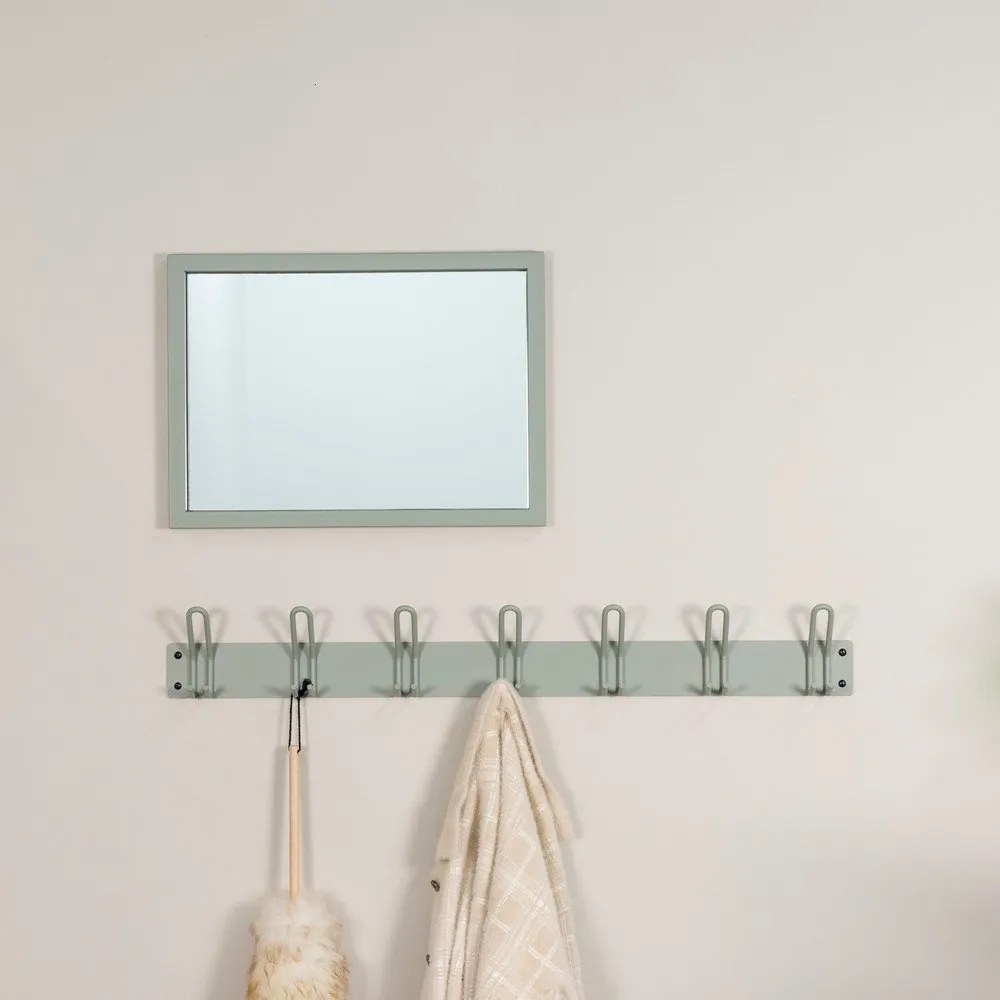 Сиво-зелена метална стенна закачалка 100 cm Miles – Spinder Design