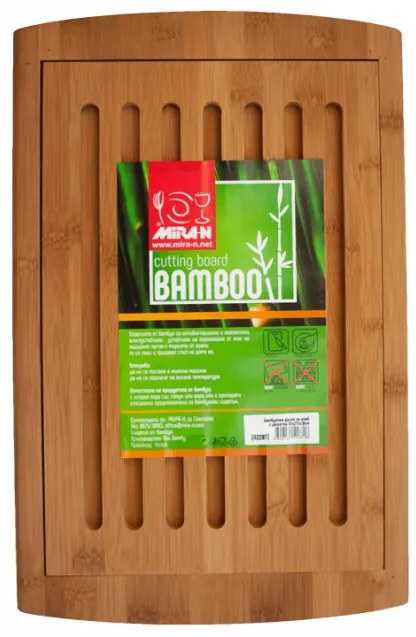 Бамбукова дъска за хляб с решетка 27x42x1,9см (A2207)
