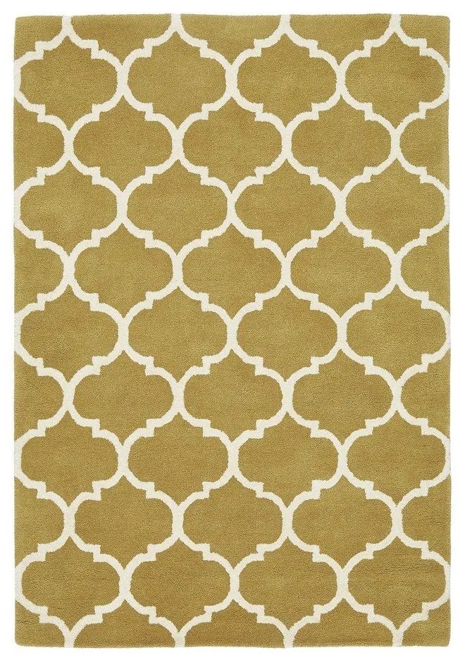 Ръчно изработен вълнен килим в цвят жълта охра 200x290 cm Albany – Asiatic Carpets