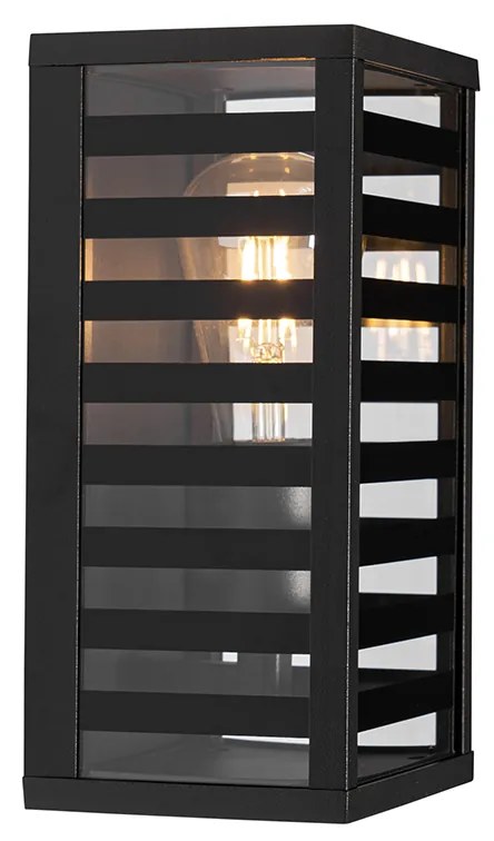 Модерна външна стенна лампа черна 26 см IP44 - Reims