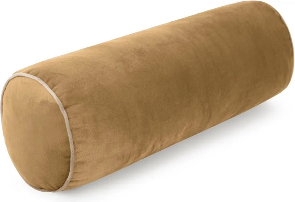 Декоративна кадифена възглавница във формата на руло tъмнозелено