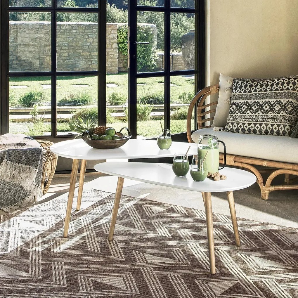 Холна маса atmosphera Mileo, 88x98 cm, 2 бр - Бял